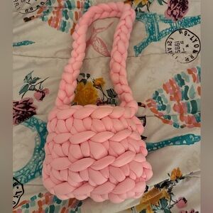 Pink Mini Crochet Shoulder Bag